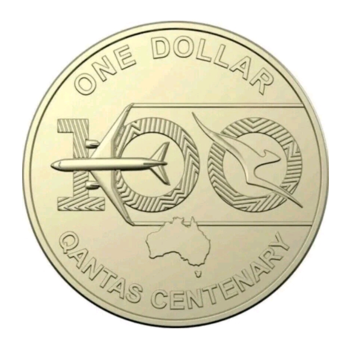 2020 Australian Qantas Centenary 100 $1 Coins RAM Bag (10 Coins) 