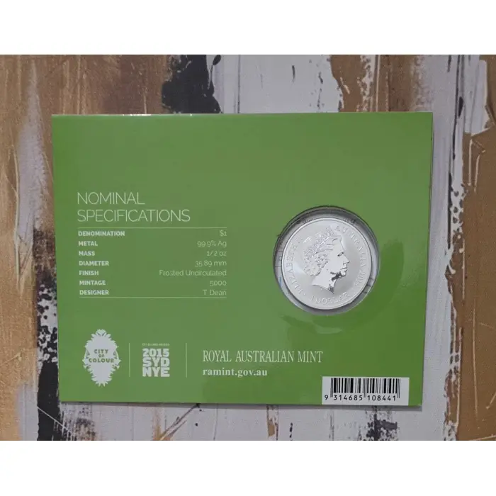 2016 $1 Coloured Fine Silver Sydney New Year's Eve