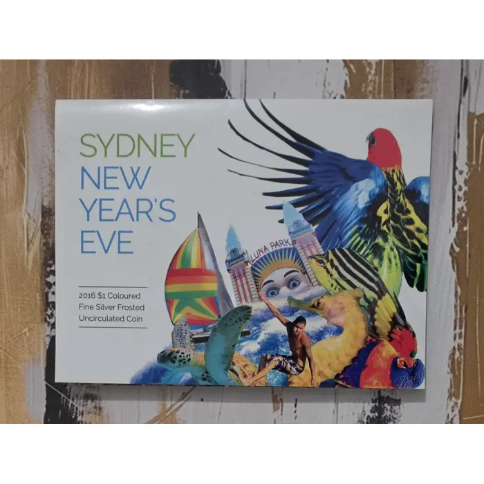 2016 $1 Coloured Fine Silver Sydney New Year's Eve