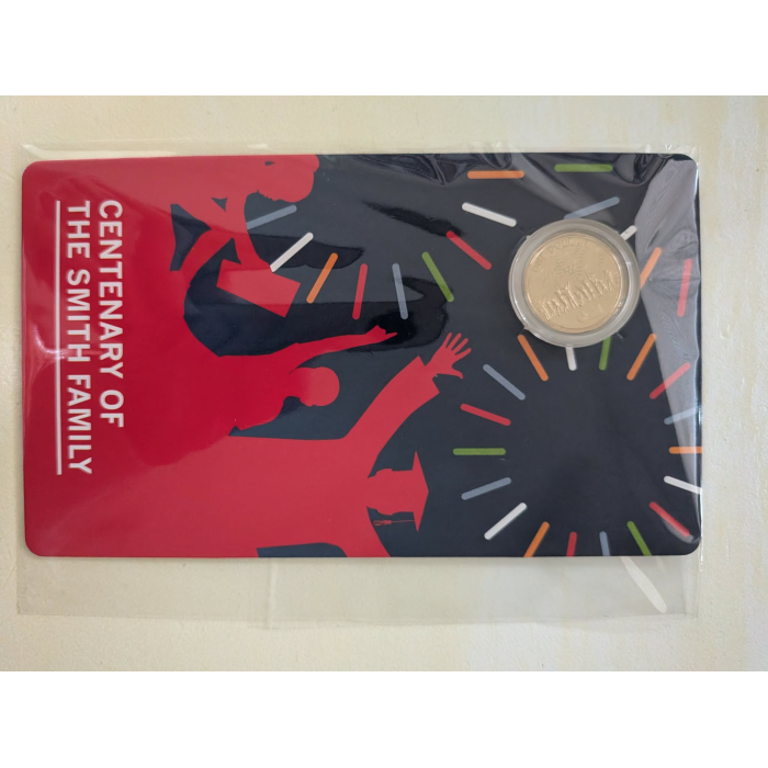 2022 Centenary of the Smith Family $1 coin on card