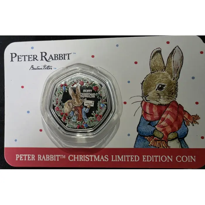 2026 Peter Rabbit Christmas Limited Edition Coin Solomon Islands 50c Mintage 499