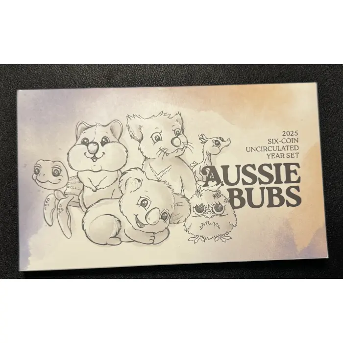 2025 Aussie Bubs 6 coin UNC Mint Year Set and Colour Token