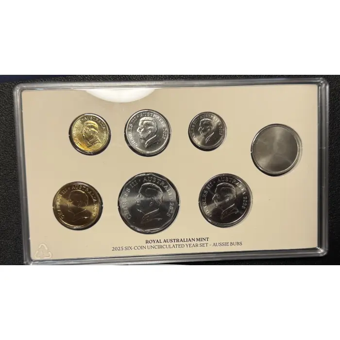 2025 Aussie Bubs 6 coin UNC Mint Year Set and Colour Token