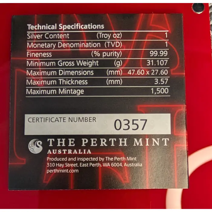 Stranger Things - Season 4 2026 1oz Silver Rectangular Coloured Coin