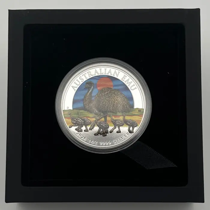 2026 Australian Emu 1oz Silver Coloured Coin