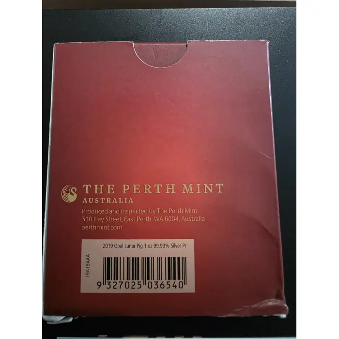 Australian Opal Lunar Series 2019 Year of the Pig 1oz Silver Proof Coin