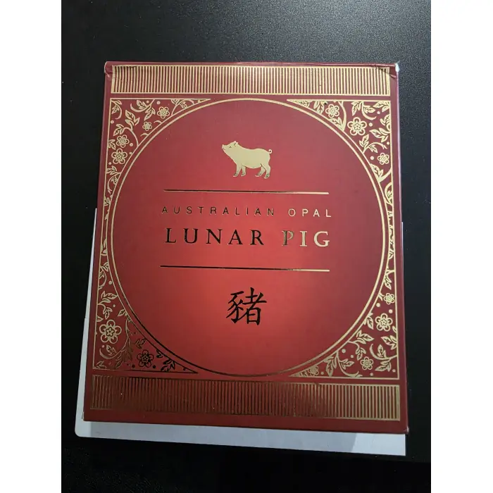Australian Opal Lunar Series 2019 Year of the Pig 1oz Silver Proof Coin
