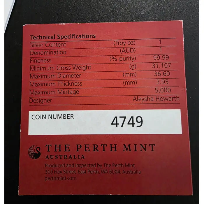 Australian Opal Lunar Series 2019 Year of the Pig 1oz Silver Proof Coin