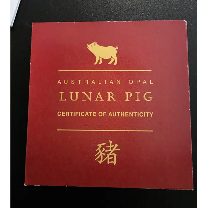 Australian Opal Lunar Series 2019 Year of the Pig 1oz Silver Proof Coin