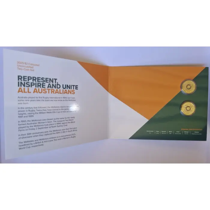 2025 $2 Wallabies & Wallaroos Two-coin Set