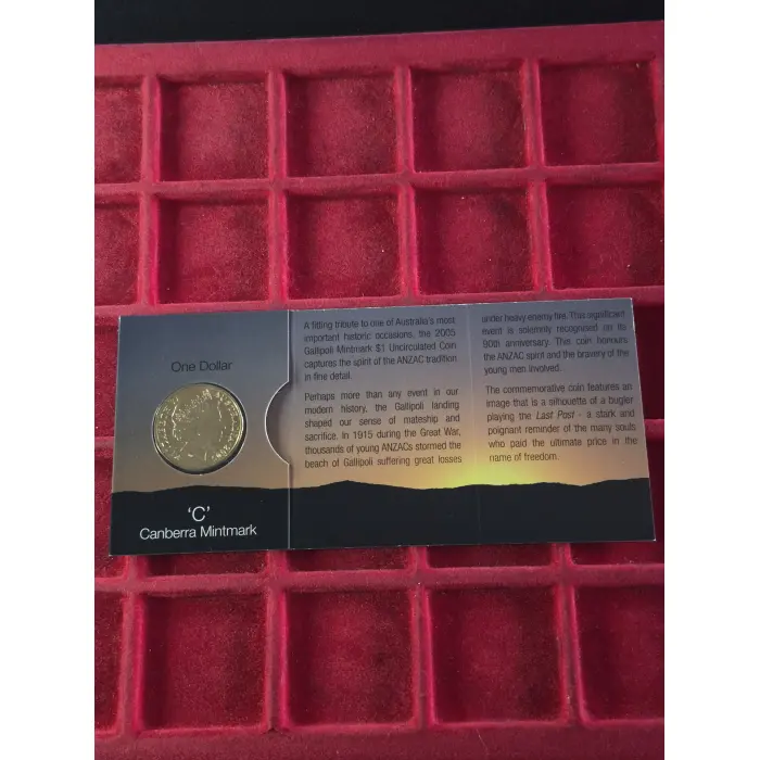 2005 C MINT MARK $1 GALLIPOLI COIN