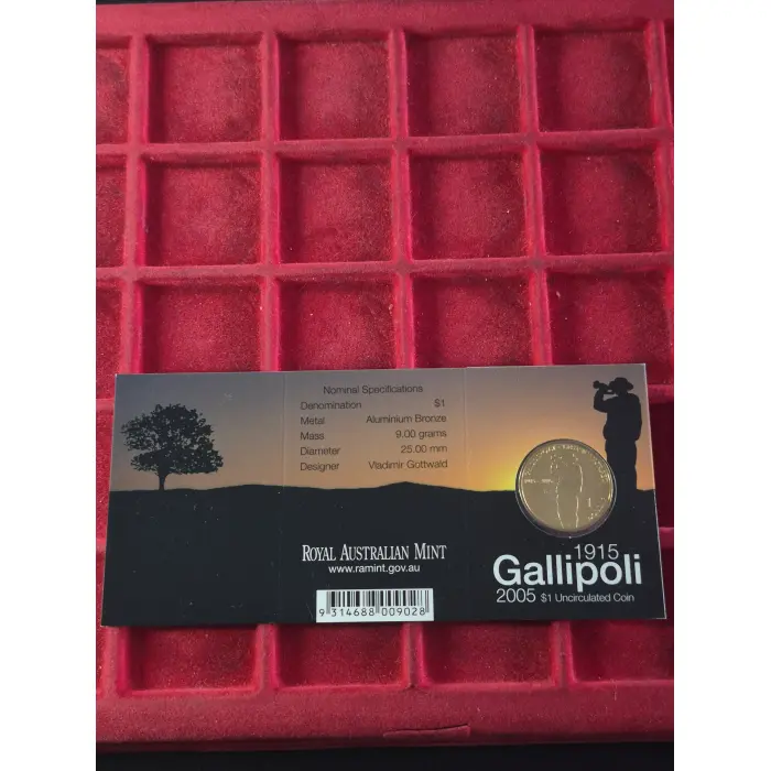 2005 C MINT MARK $1 GALLIPOLI COIN