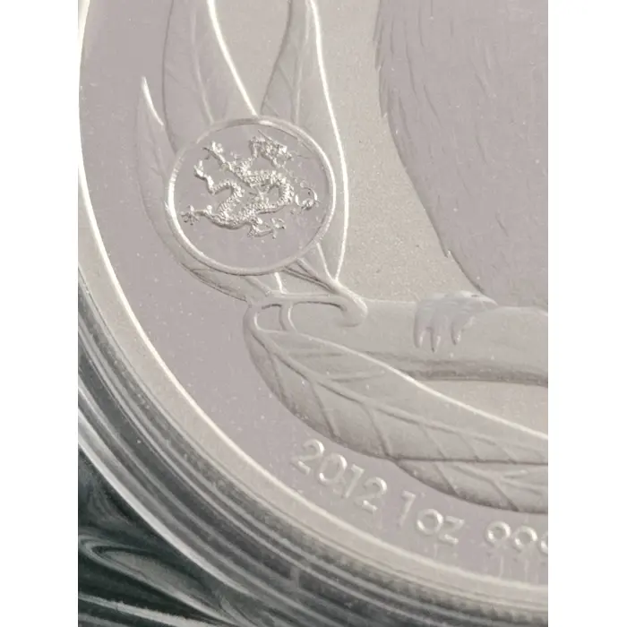 2012 Australian Kookaburra 1 oz silver, privy