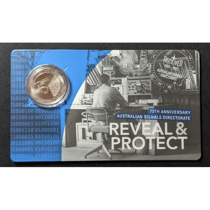 2022 75th Anniversary Australian Signals Directorate Reveal & Protect 50c