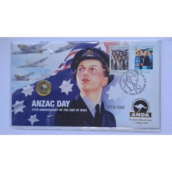 2020 $2 75th Ann Of The End Of WWII ANDA PNC Set *Matching Serial numbers 79/500