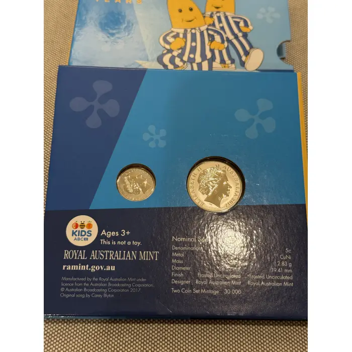 2017 Bananas in Pyjamas UNC Two Coin Set