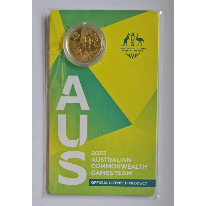 2022 50c Australian Commonwealth Team 'AUS' Carded coin