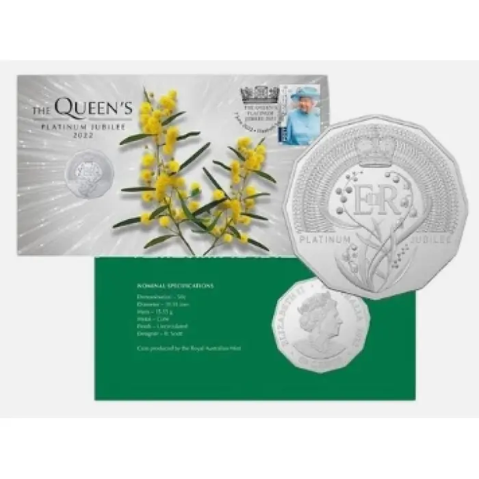  2022 50c  PNC COIN THE QUEEN ELIZABETH II PLATINUM JUBILEE