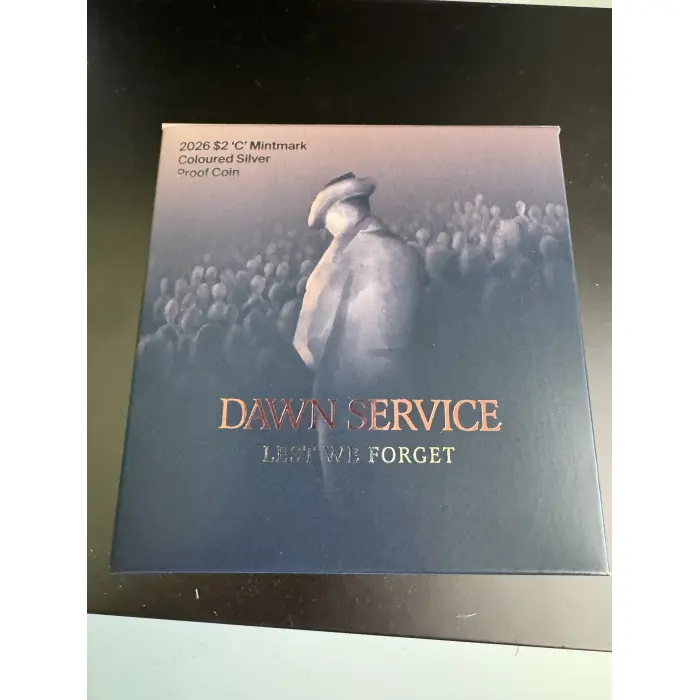 2026 ‘C’ Mintmark $2 Dawn Service Coloured Silver Proof Coin