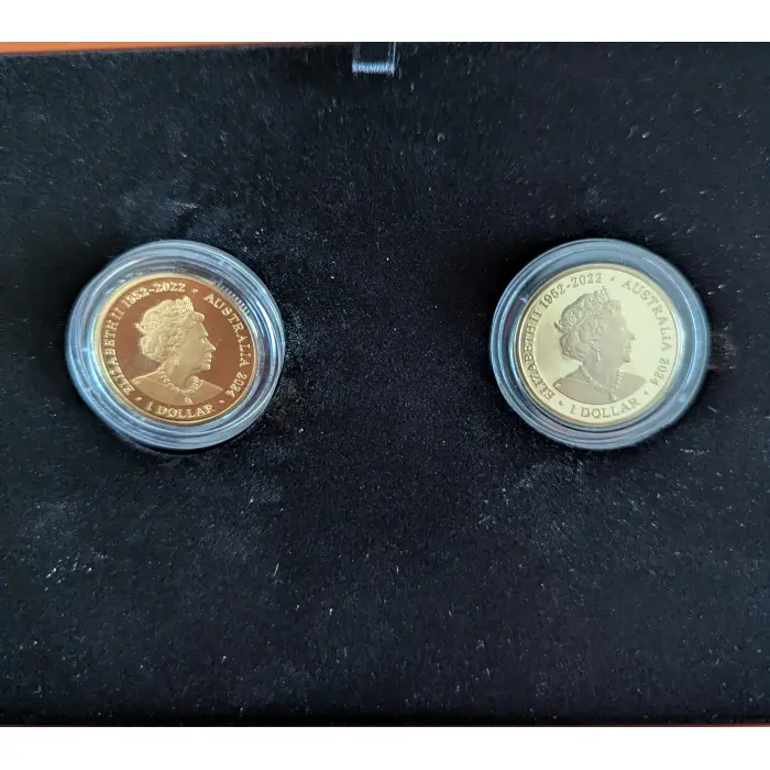 2024 RAM $1 AFL/AFLW Colour Proof 2 Coin Set Mintage Only 5000