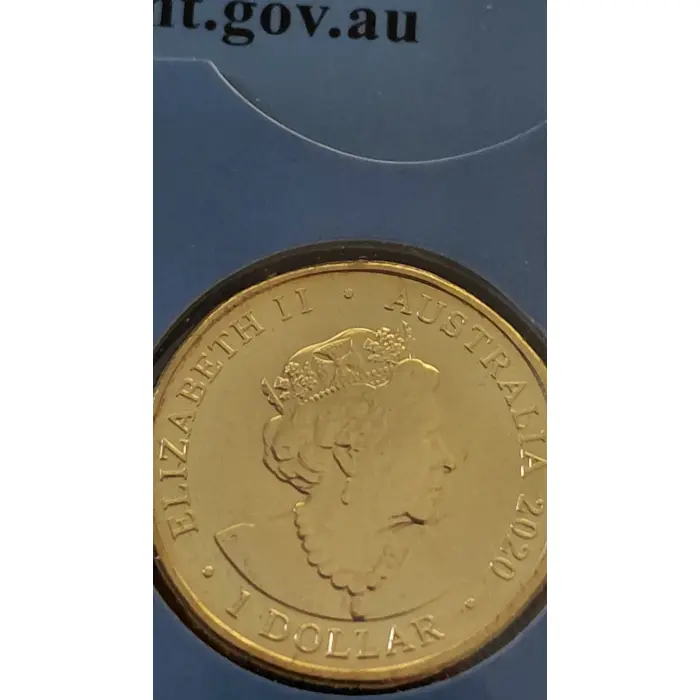 Eureka set up for grabs - $1 unc 'C' mint coin on card