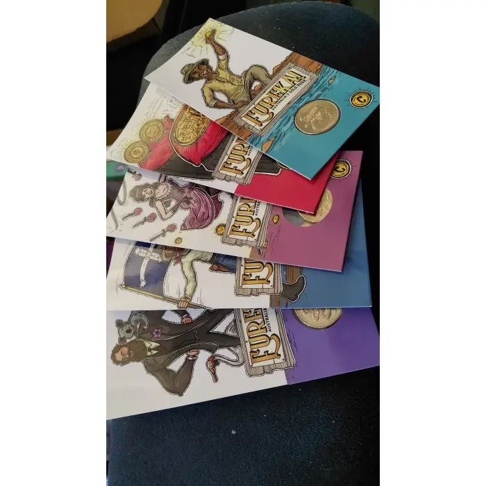 Eureka set up for grabs - $1 unc 'C' mint coin on card