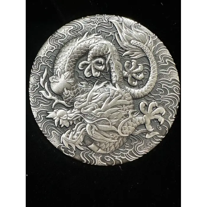 2022 Dragon 2oz Silver Antiqued Coin