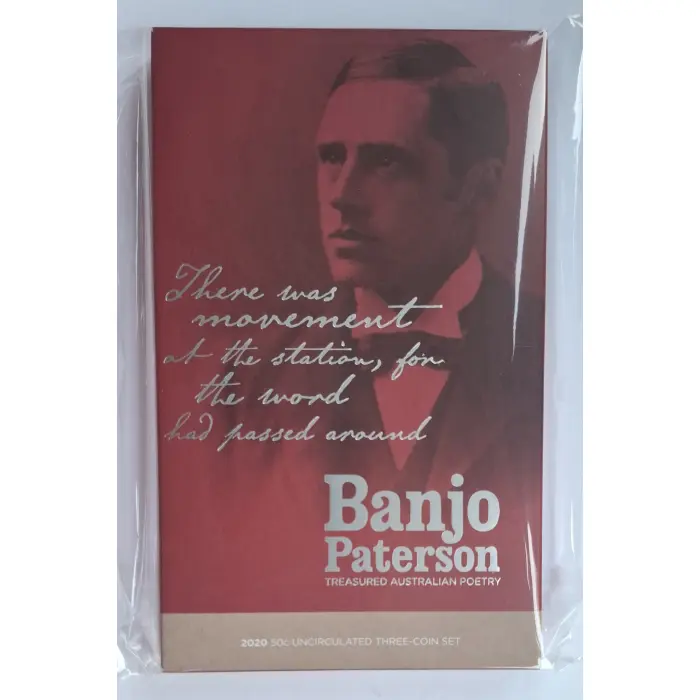 2020 50c Banjo Patterson Carded Three-coin Set