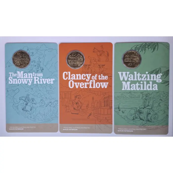 2020 50c Banjo Patterson Carded Three-coin Set