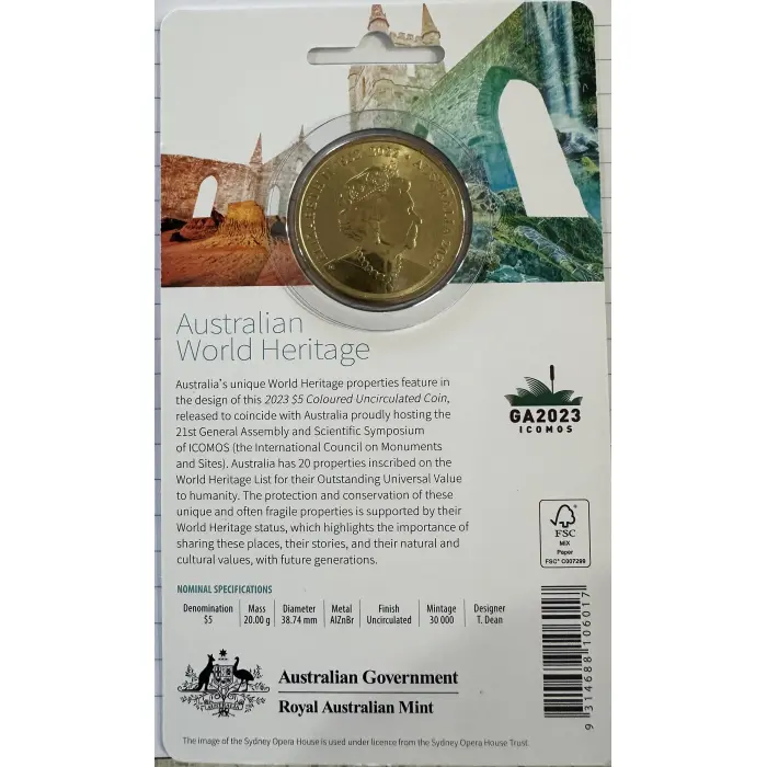 2023 Australian World Heritage $5 coin 