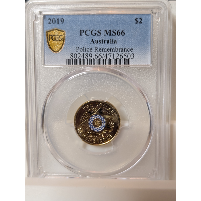 2019 MS66 Two Dollar Coin $2 Police Remembrance PCGS 