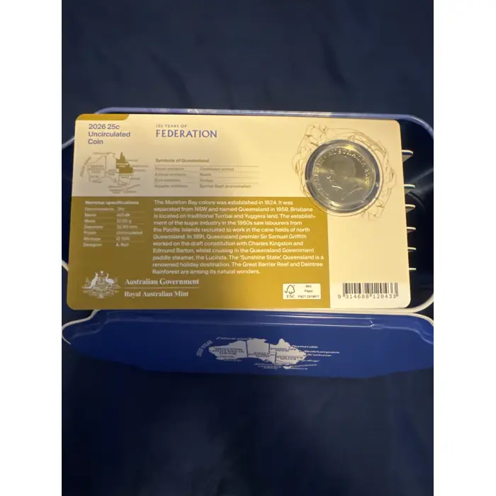 2026 Uncirculated Seven-Coin Collection – 125 Years of Federation
