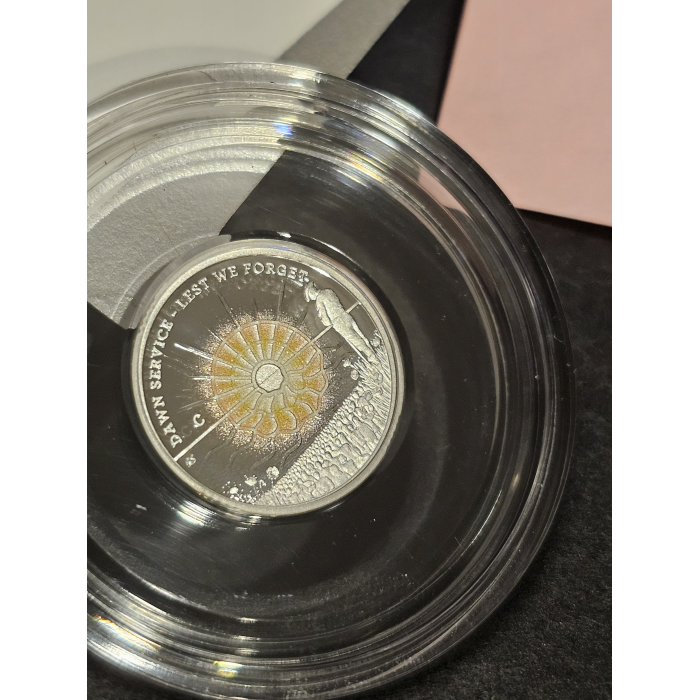 2026 $2 'C' mintmark coloured coin ANZAC Dawn Service