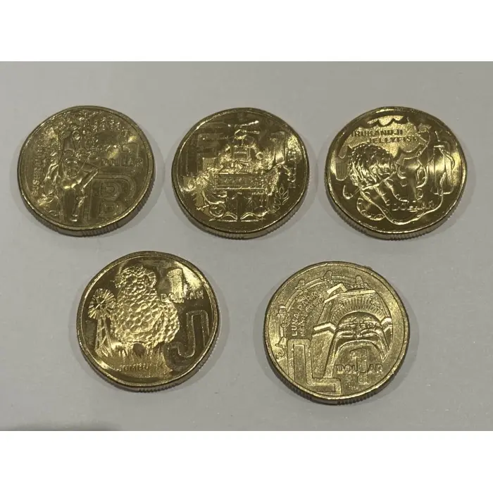 $1 Great Aussie Hunt 2022 B, F, I, J and L coins - Circulated (5 Coin package)