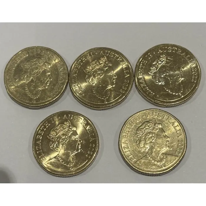 $1 Great Aussie Hunt 2022 B, F, I, J and L coins - Circulated (5 Coin package)