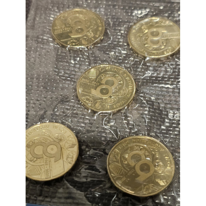 2025 60 years of Royal Australian Mint 60th $1 Dollar C Mintmark - Full set of 5