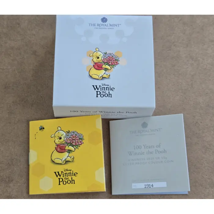 2026 100yrs of Winnie The Pook UK50 Silver Proof coin