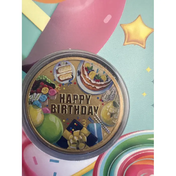 AUSTRALIA 2024 HAPPY BIRTHDAY COMMEMORATIVE $1 COIN Std FIRST DAY PNC  COVER