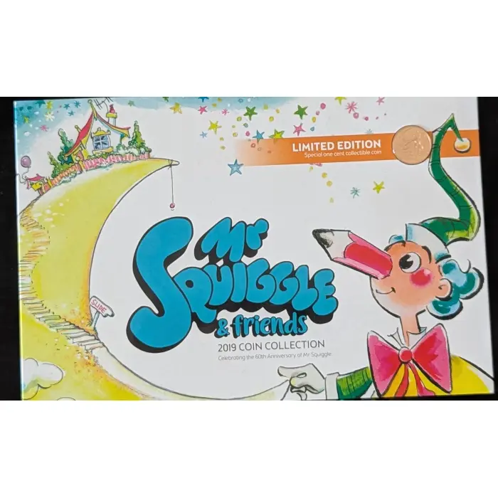 2019 Mr Squiggle & Friends 7-Coin Collection Folder