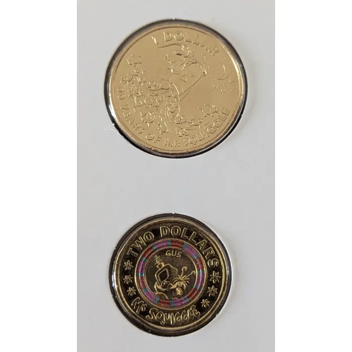 2019 Mr Squiggle & Friends 7-Coin Collection Folder