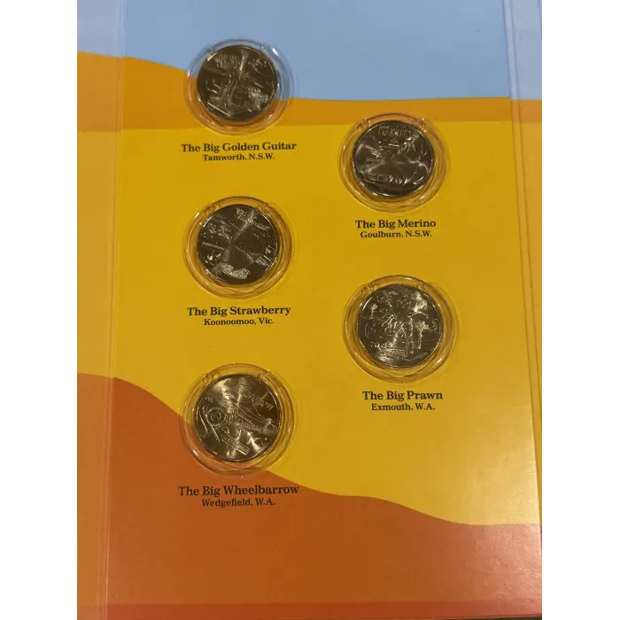 2025 $1 AUSSIE BIG THINGS 2 - FOLDER with coins + TWO TILL COINS