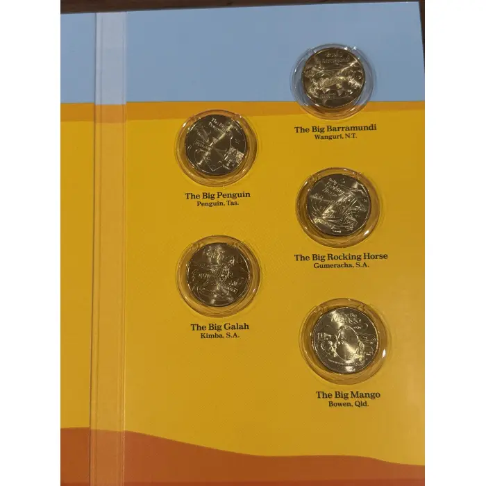 2025 $1 AUSSIE BIG THINGS 2 - FOLDER with coins + TWO TILL COINS