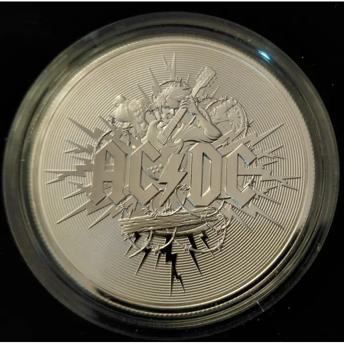 AC/DC 2021 $1 Silver Frosted Uncirculated Coin - Royal Australian  Mint