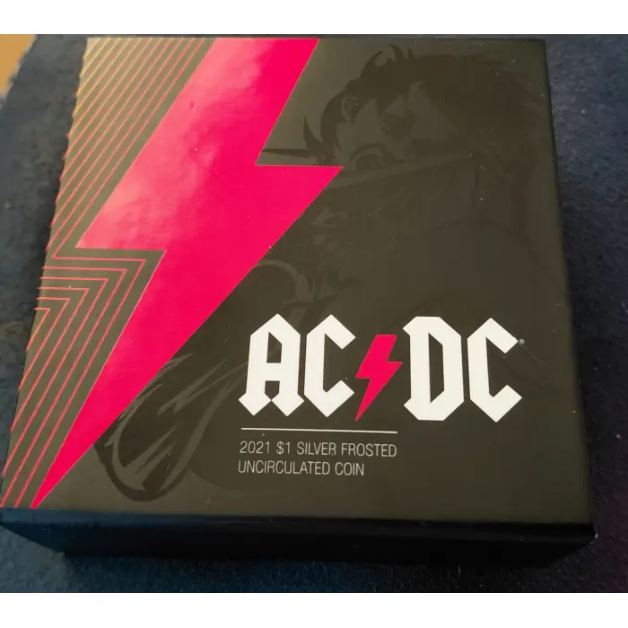 AC/DC 2021 $1 Silver Frosted Uncirculated Coin - Royal Australian  Mint