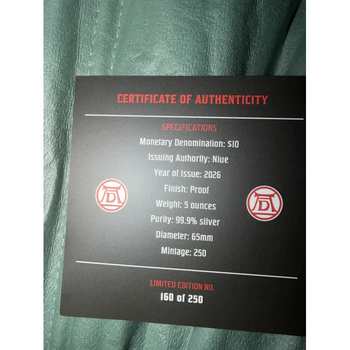 2026 5 ounce silver proof ‘The Four Horseman of the Apocalypse’ COA 160/250