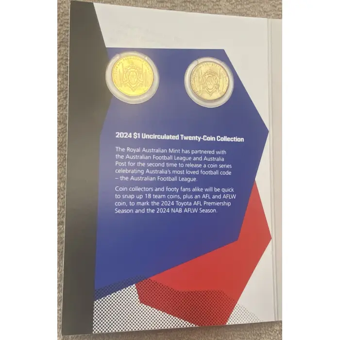 2024 AFL Twenty Coin uncirculated collection in presentation folder
