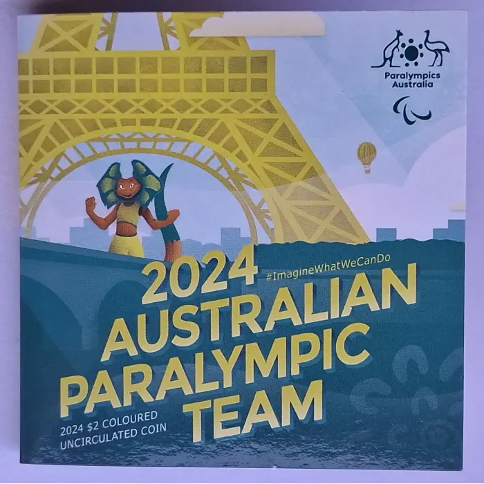 2024 $2 Australian Paralympic Team Carded Coin