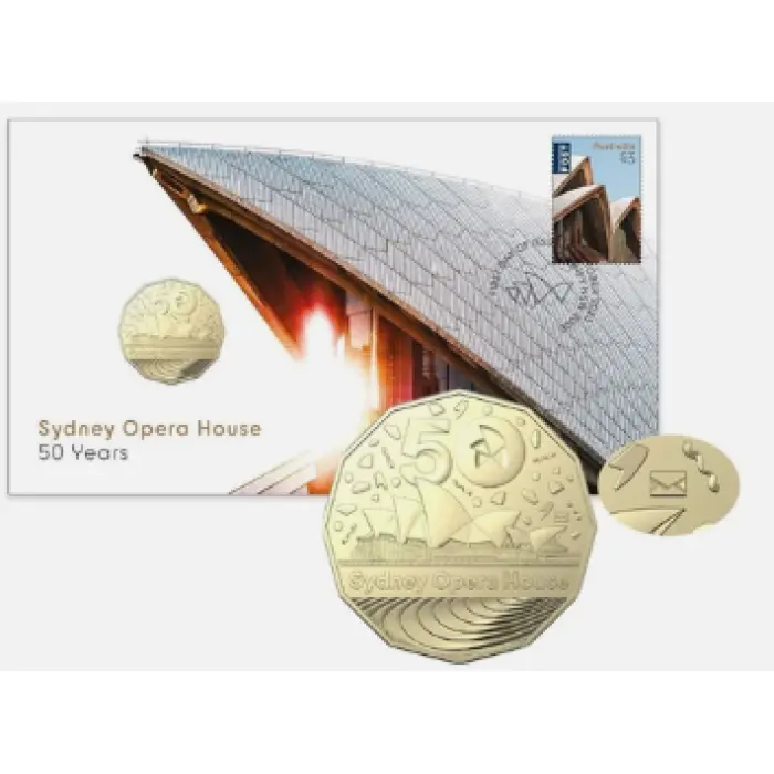 2023  50c  PNC  50 YEARS SYDNEY OPERA HOUSE ENVELOPE PRIVY