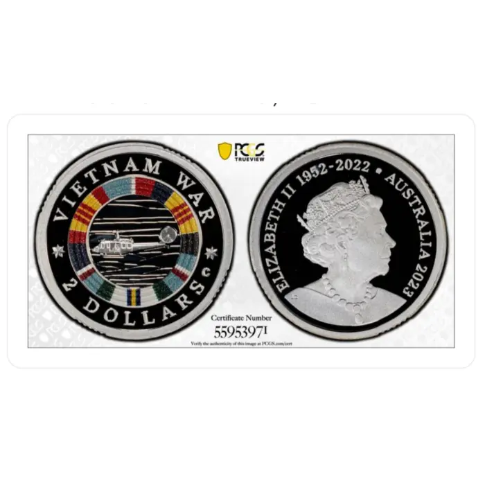 2023-C Two Dollar $2 Vietnam War Silver C Mint Mark Coin PCGS PR70DCAM