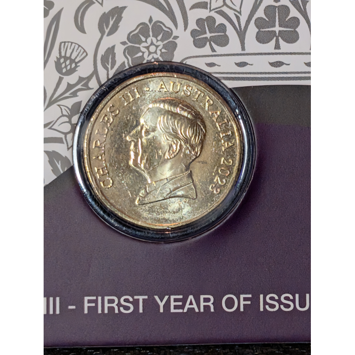 Australia 2023 $1 Coin The First Year Of Issue King Charles Commemorative Card